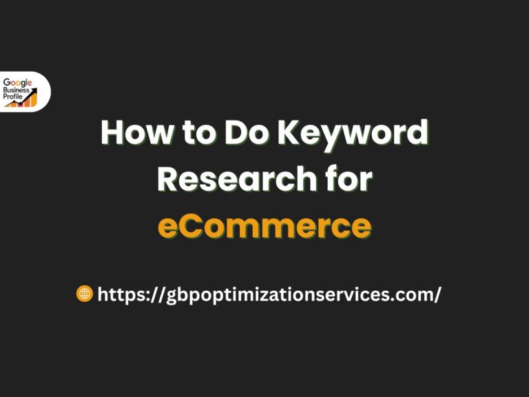 How to Do Keyword Research for eCommerce