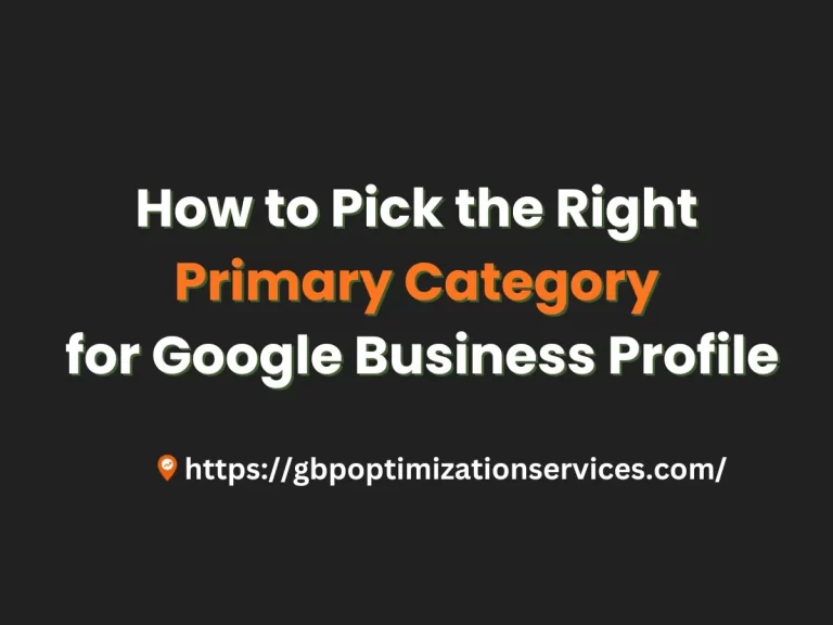 How to Pick the Right Primary Category for Google Business Profile